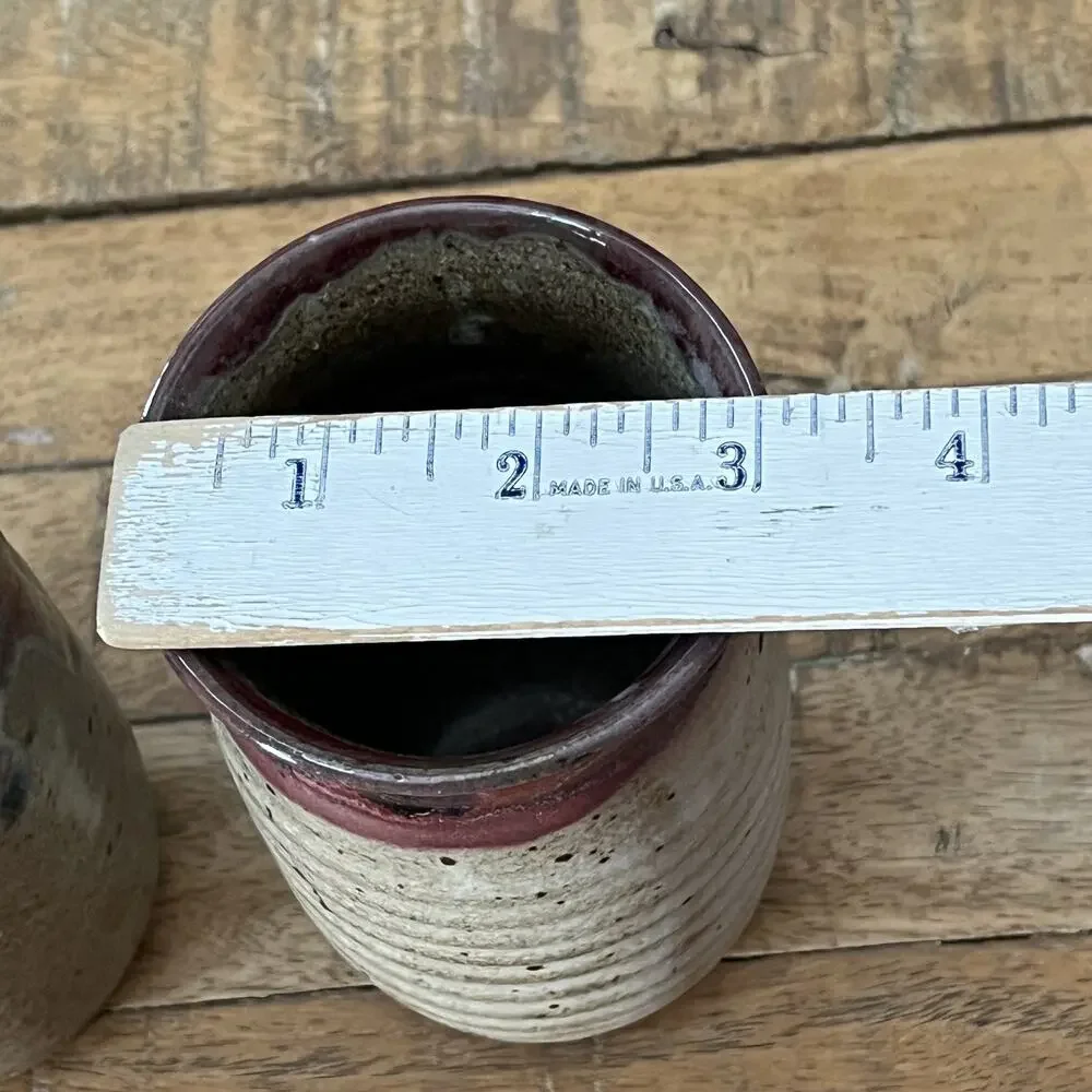 Vintage Houston Studio Pottery Stoneware Vases 5.25